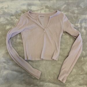 Dusty Rose Crop Long Sleeve Top PAC Sun